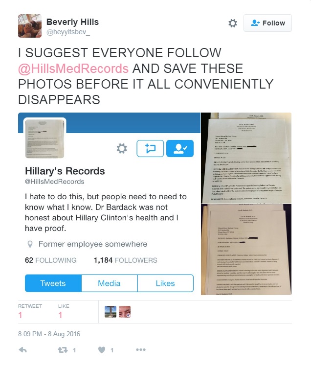 El padre del médico que diagnosticó "demencia" a Hillary, hallado muerto